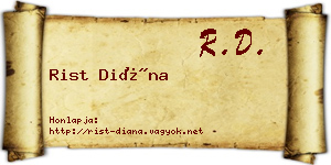 Rist Diána névjegykártya